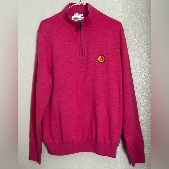 NWT M Sz.M Freeway & Greene Windstopper 1/4 Zip Merino Wool/Sweater Golf Outdoor - Picture 1 of 16